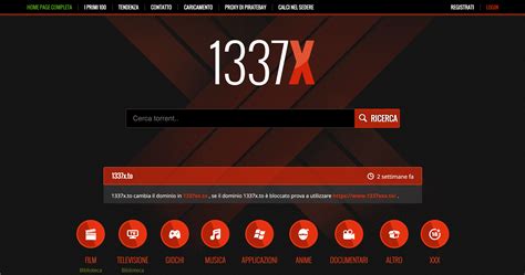 1337x nuovo indirizzo.